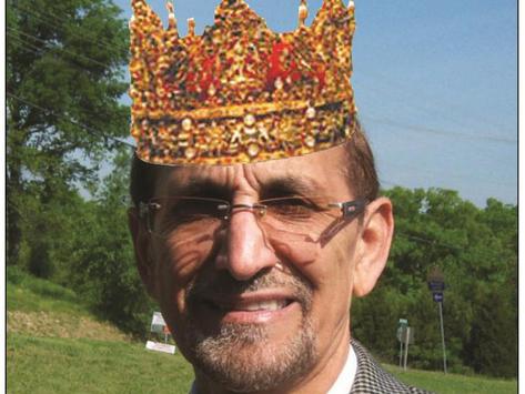 PICTURE OF REALTOR SHAWN BOUSHEHRI WITH A CROWN ON HIS HEAD THE CONDO KING